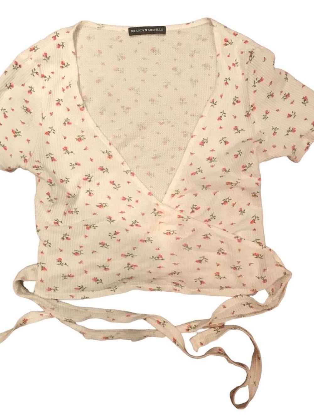Brandy Melville Floral Wrap Top